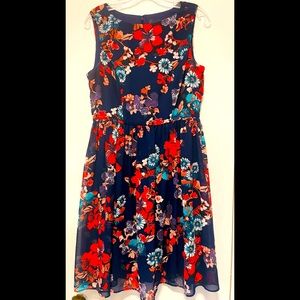 Adrianna Papell Sleeveless Floral Dress